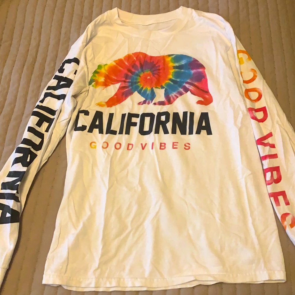 California good vibes white shirt
